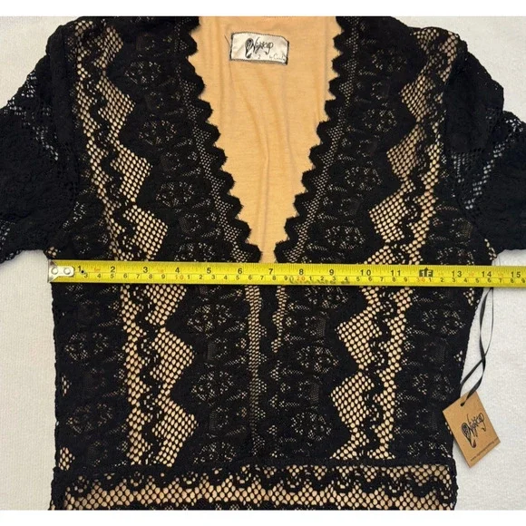 Nightcap Sierra Lace 3/4 Sleeve Deep V Dress Size 2 Us S - Picture 6 of 11